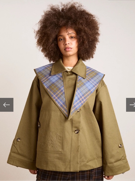 Damson Madder Jackets & Blazers - NWT Damson Madder Reversible Jerry Crop Trench Coat - Olive